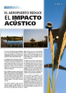 Reportatge publicat al Butllet&iacute; informatiu de l'aeroport del Prat sobre la reducci&oacute; de l'impacte ac&uacute;stic (Estiu de 2008)